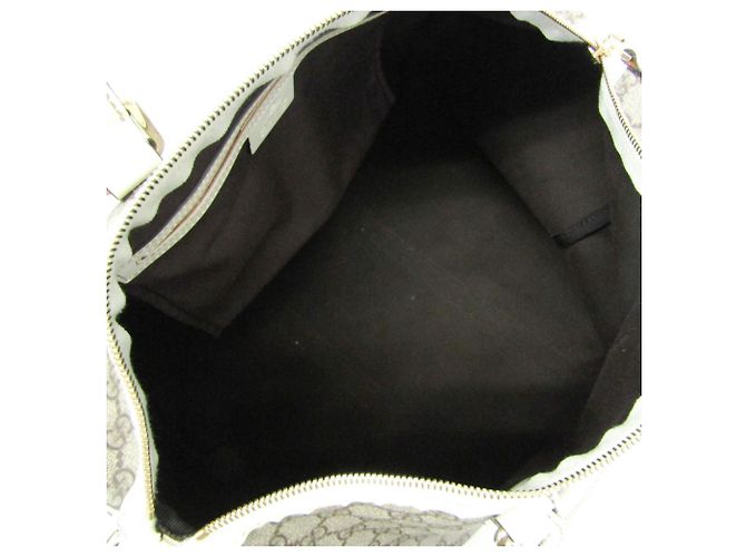 Borsa Boston GG Supreme in pelle da donna Gucci 193602 Bianco Beige - vista 3