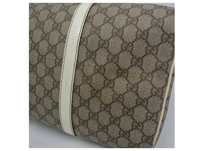 Borsa Boston GG Supreme in pelle da donna Gucci 193602 Bianco Beige - vista 4