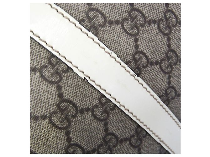 Borsa Boston GG Supreme in pelle da donna Gucci 193602 Bianco Beige - vista 8