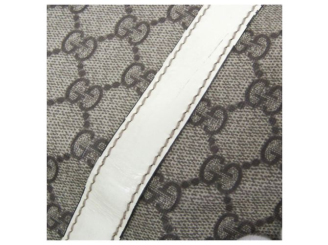 Borsa Boston GG Supreme in pelle da donna Gucci 193602 Bianco Beige - vista 9