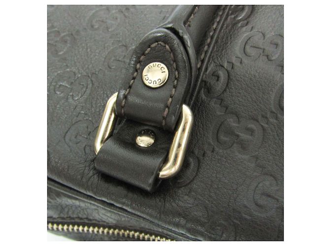 Valigetta in pelle Gucci Guccissima Marrone scuro - vista 10