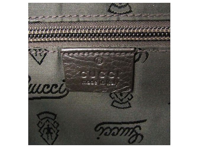 Valigetta in pelle Gucci Guccissima Marrone scuro - vista 13