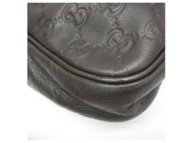 Valigetta in pelle Gucci Guccissima Marrone scuro - vista 4