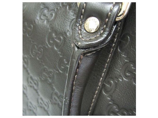 Valigetta in pelle Gucci Guccissima Marrone scuro - vista 7