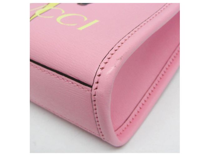 Borsa a mano in pelle Gucci GUCCI x Bananya Rosa - vista 5
