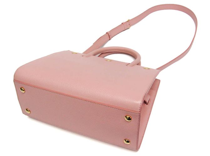Borsa Burberry in pelle rosa - vista 2