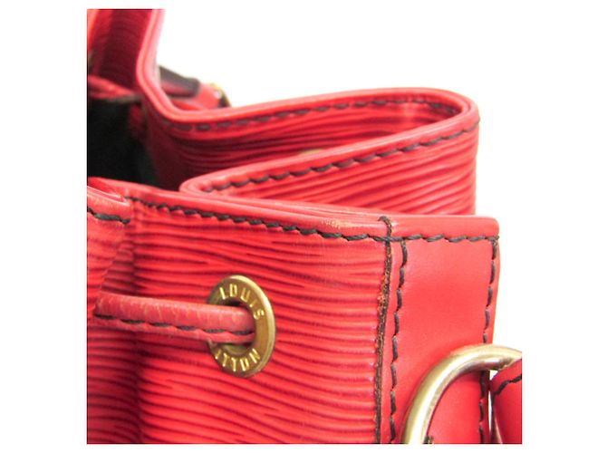 Borsa a Spalla Louis Vuitton Epi Noe M44007 Rosso - vista 9