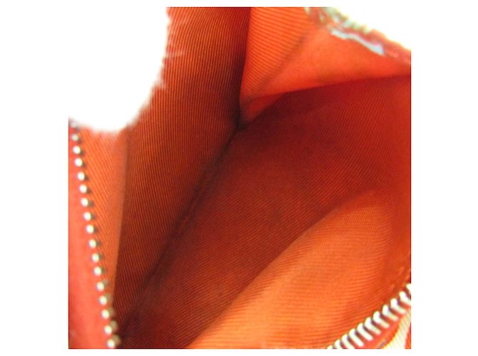 Hermès Hermes Azap Seiden-Kleingeldbeutel Kompaktformat Weiß Orange - Ansicht 4