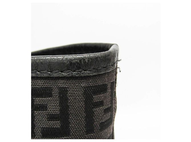 Fendi Zucchino Leder Tote Bag Dunkelbraun - Ansicht 10