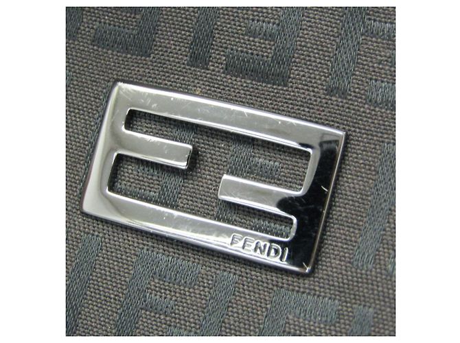 Fendi Zucchino Leder Tote Bag Dunkelbraun - Ansicht 11