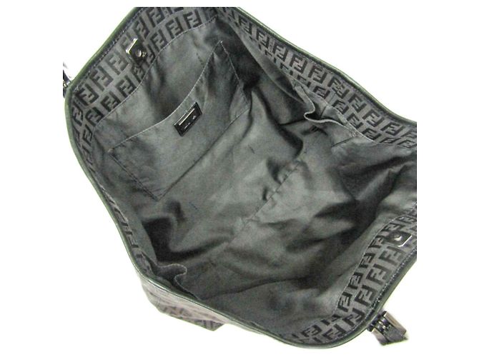 Fendi Zucchino Leder Tote Bag Dunkelbraun - Ansicht 3