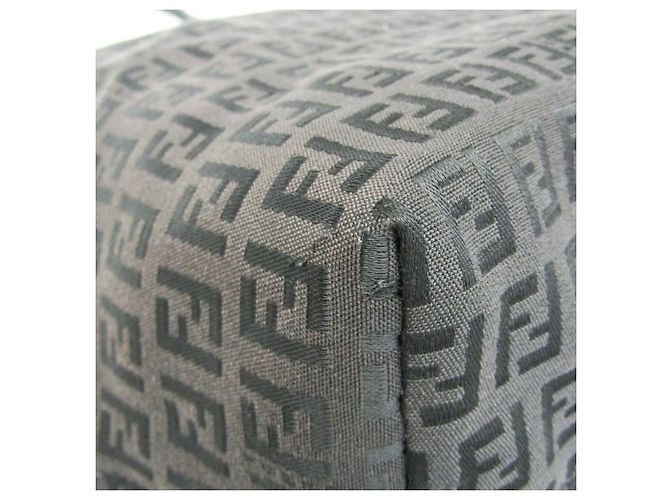 Fendi Zucchino Leder Tote Bag Dunkelbraun - Ansicht 5