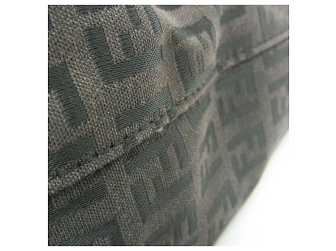 Fendi Zucchino Leder Tote Bag Dunkelbraun - Ansicht 8