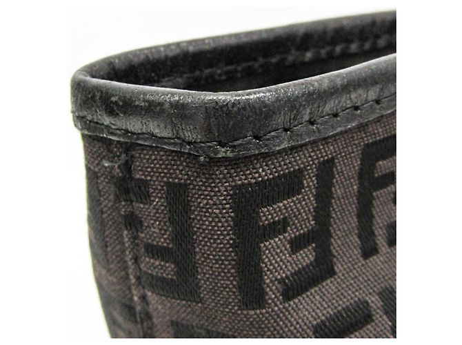 Fendi Zucchino Leder Tote Bag Dunkelbraun - Ansicht 9