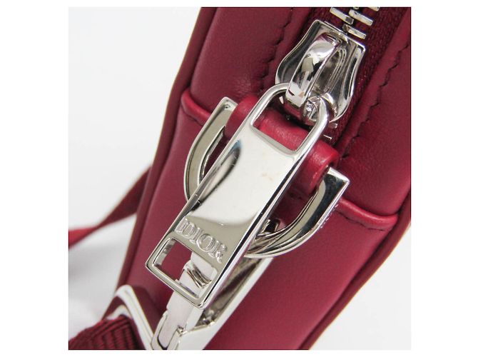 Borsa a tracolla in pelle Christian Dior Oblique 2ESBC265CLP Rosso - vista 14