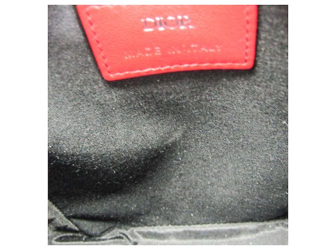Borsa a tracolla in pelle Christian Dior Oblique 2ESBC265CLP Rosso - vista 16