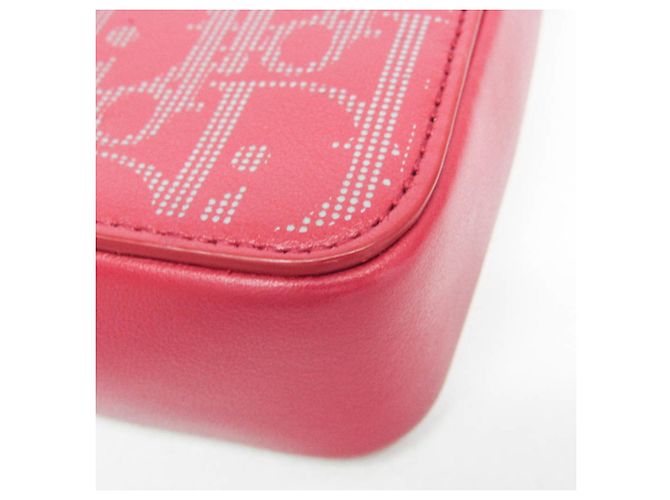 Borsa a tracolla in pelle Christian Dior Oblique 2ESBC265CLP Rosso - vista 7