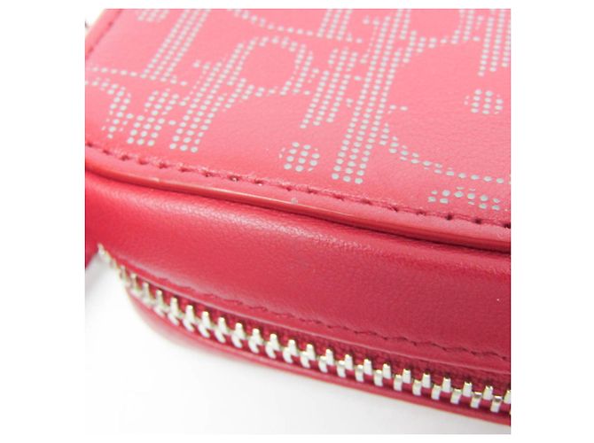 Borsa a tracolla in pelle Christian Dior Oblique 2ESBC265CLP Rosso - vista 9