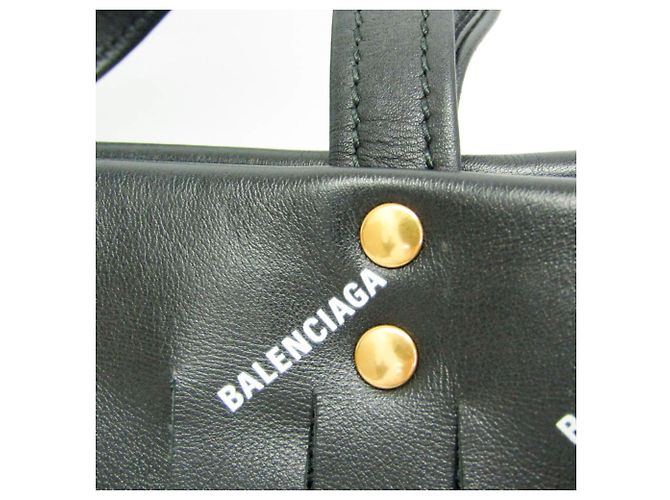 Borsa Balenciaga Laundry Cabas XS Fringe Nero - vista 7