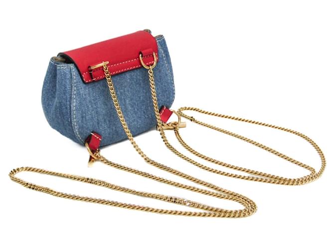 Mini zaino a tracolla Chloé Drew Rosso Blu - vista 2