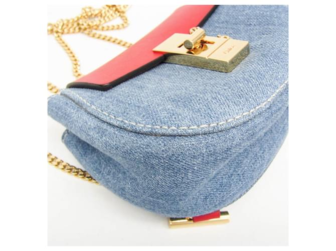 Mini zaino a tracolla Chloé Drew Rosso Blu - vista 6