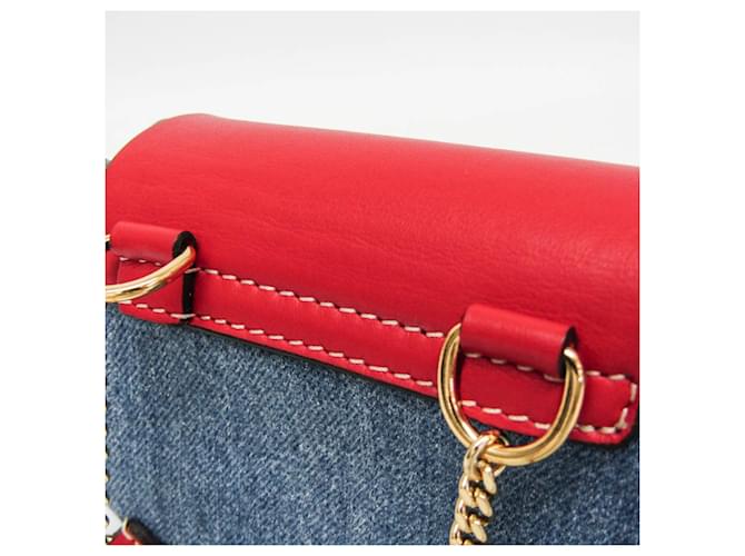 Mini zaino a tracolla Chloé Drew Rosso Blu - vista 8