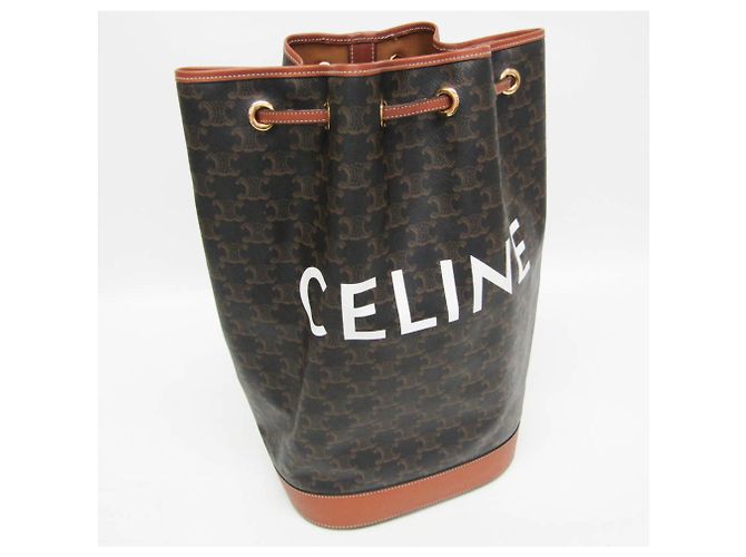 Céline Bolso Sailor Triomphe Medium Celine Castaño Marrón oscuro - vista 14