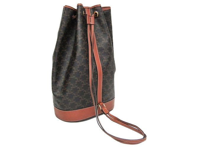 Céline Bolso Sailor Triomphe Medium Celine Castaño Marrón oscuro - vista 2