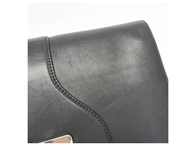 Double Borsa a tracolla con doppia patta e catena Prada Nero - vista 10