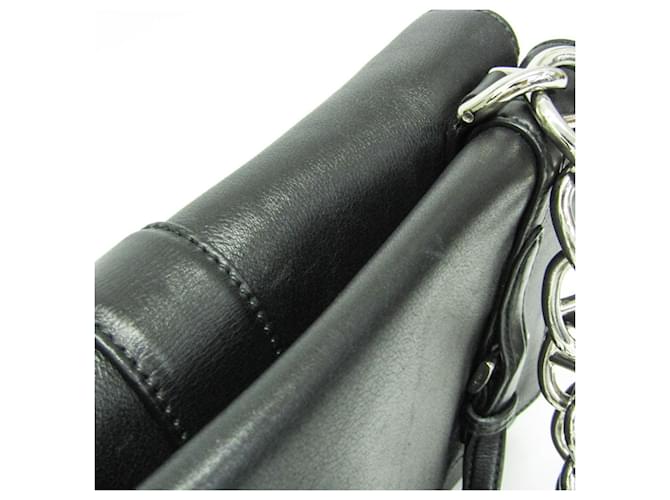 Double Borsa a tracolla con doppia patta e catena Prada Nero - vista 15