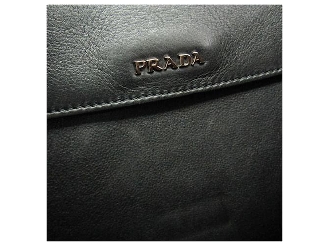 Double Borsa a tracolla con doppia patta e catena Prada Nero - vista 18