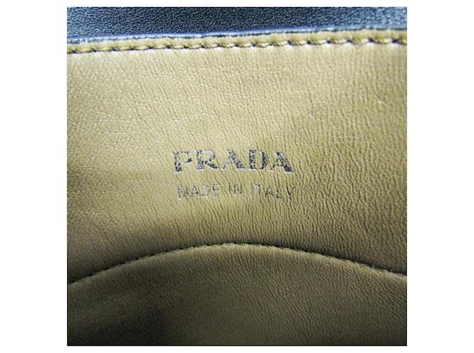 Double Borsa a tracolla con doppia patta e catena Prada Nero - vista 19