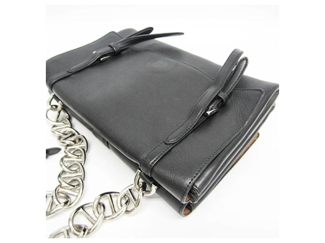 Double Borsa a tracolla con doppia patta e catena Prada Nero - vista 7