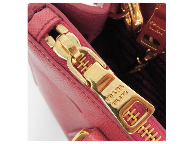Borsa a mano da donna Prada Saffiano Galleria BN2316 Rosa - vista 11