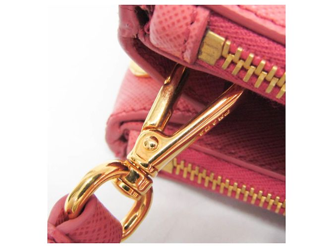 Borsa a mano da donna Prada Saffiano Galleria BN2316 Rosa - vista 12