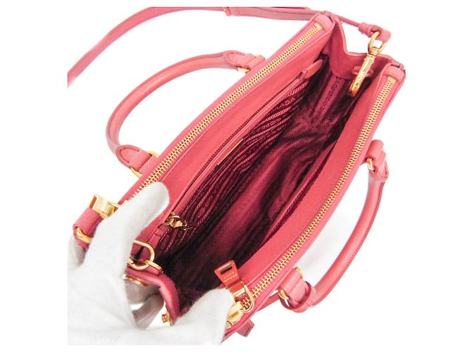 Borsa a mano da donna Prada Saffiano Galleria BN2316 Rosa - vista 3