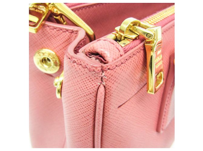 Borsa a mano da donna Prada Saffiano Galleria BN2316 Rosa - vista 7