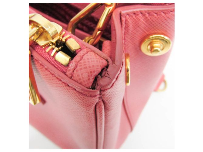 Borsa a mano da donna Prada Saffiano Galleria BN2316 Rosa - vista 8