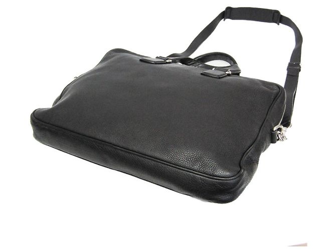 Valigetta in pelle da uomo Gucci Interlocking G Nero - vista 2