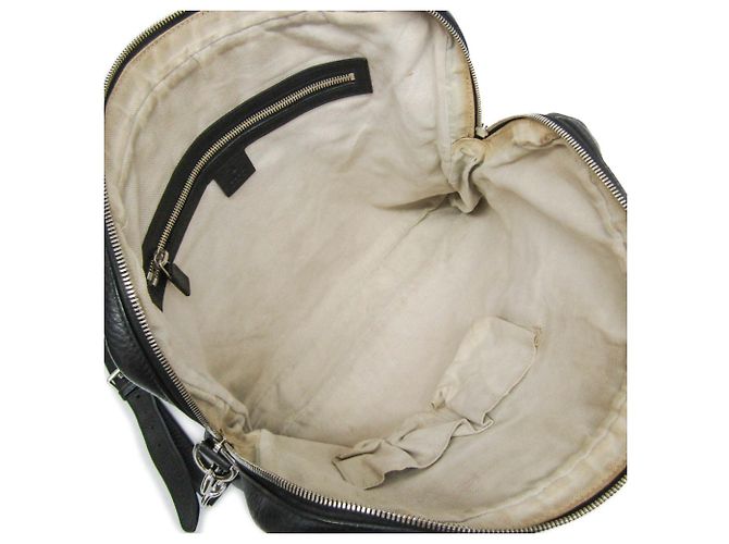 Valigetta in pelle da uomo Gucci Interlocking G Nero - vista 3