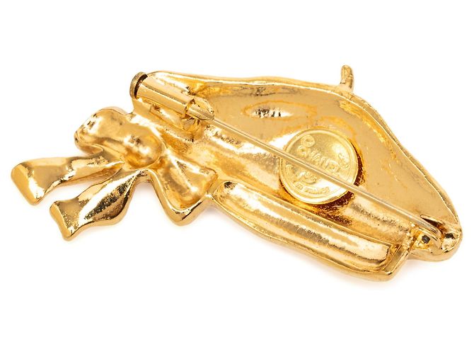 Spilla Chanel Gold Plated Beret Hat D'oro - vista 2