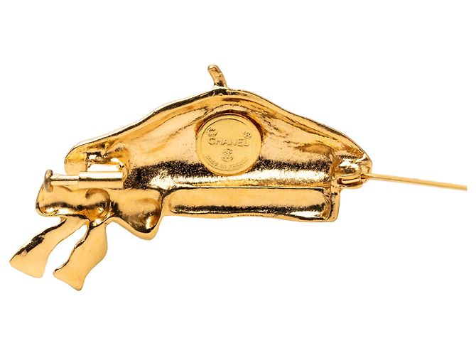 Spilla Chanel Gold Plated Beret Hat D'oro - vista 3