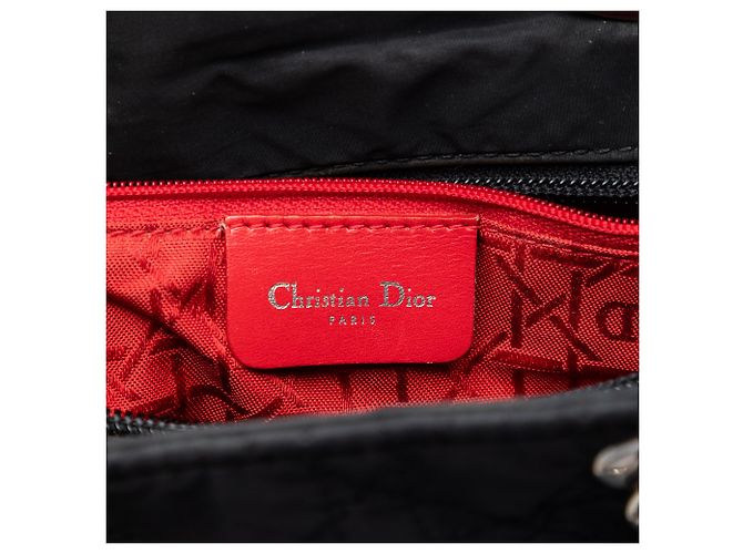 Dior Black Medium Nylon Cannage Lady Dior Nero - vista 5
