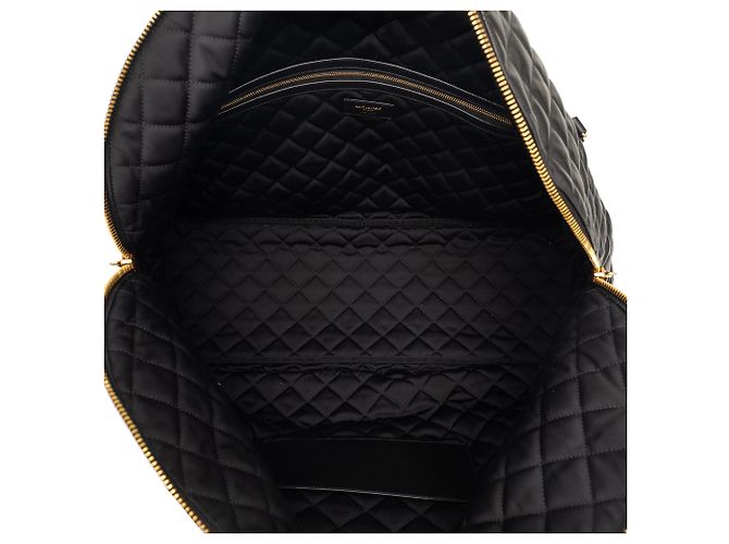 Borsa da viaggio ES Giant in pelle di vitello trapuntata nera Saint Laurent Nero - vista 4