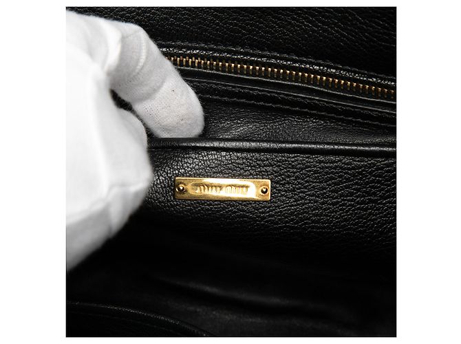Miu Miu Blue Matelasse Denim Biker Tote - view 5