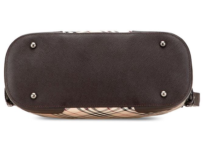 Borsa a tracolla in tela Burberry Beige Nova Check - vista 3