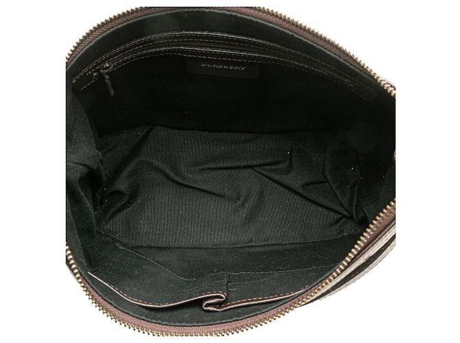 Borsa a tracolla in tela Burberry Beige Nova Check - vista 4