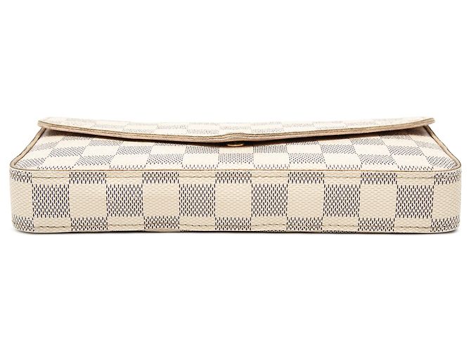 Pochette Félicie Louis Vuitton Pochette Felicie in Damier Azur bianco - vista 3