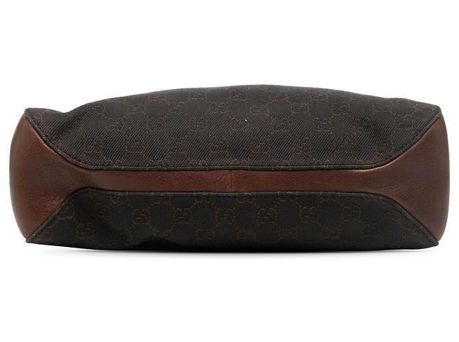 Borsa a tracolla Gucci in denim GG marrone Marrone scuro - vista 3