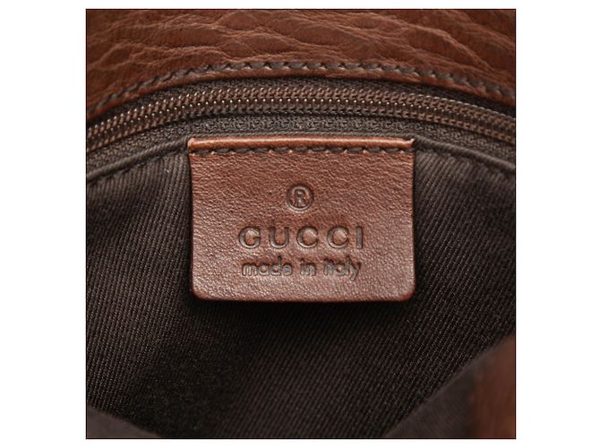 Borsa a tracolla Gucci in denim GG marrone Marrone scuro - vista 5